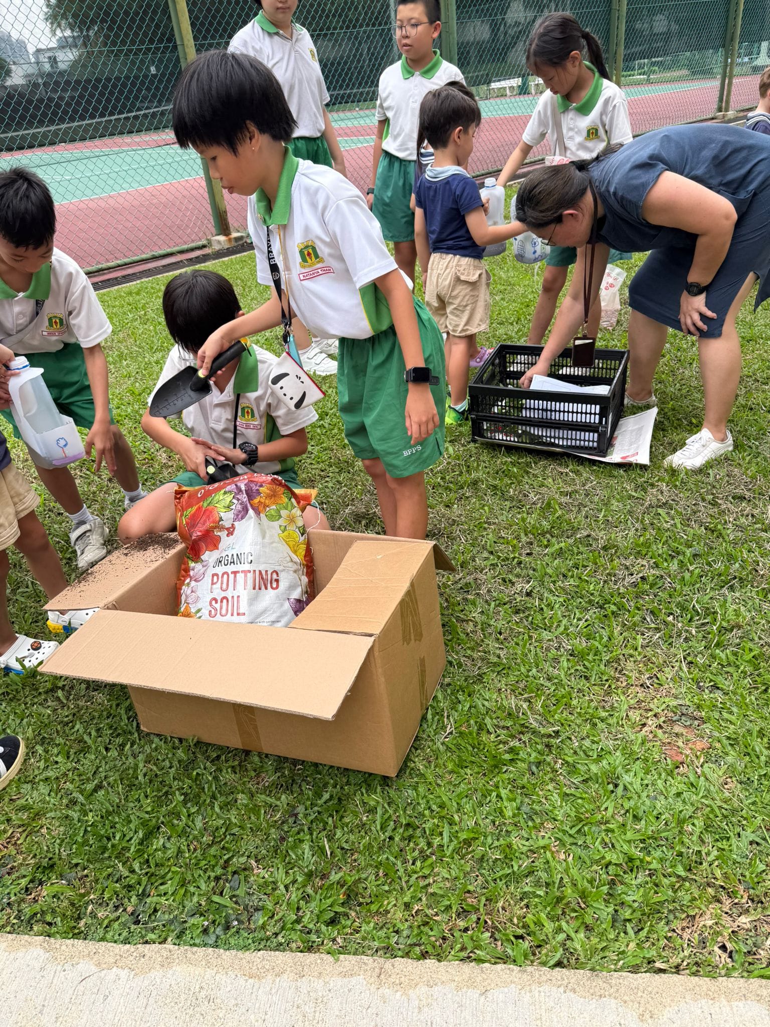 conducting activities for younger friends